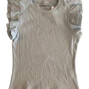 Crewcuts Sky Blue Ruffle Sleeve Top, Girls M, NWT